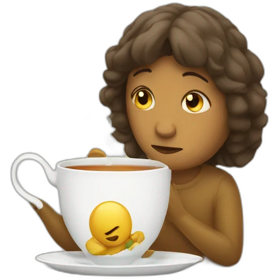 pensive tea emoji
