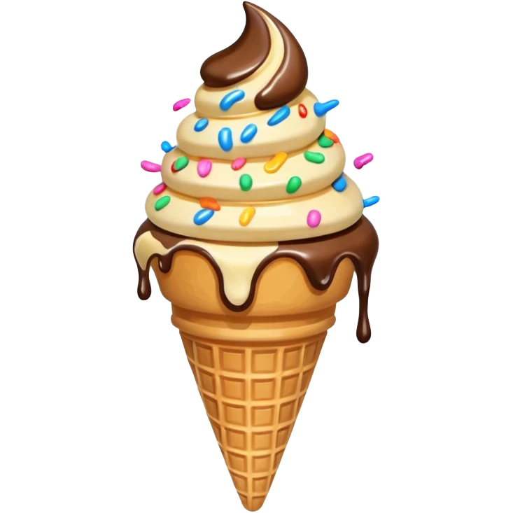 Ice Cream Cone melting emoji