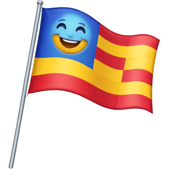 une emoticone avec un drapeau pour dire c'est gagné emoji