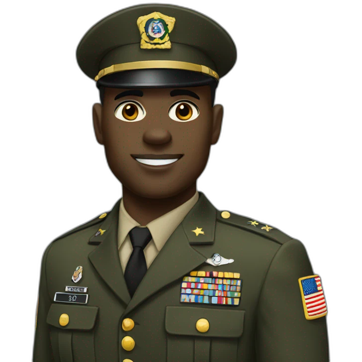 US Army black Officer emoji