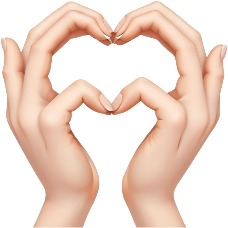 Hands making a heart  emoji