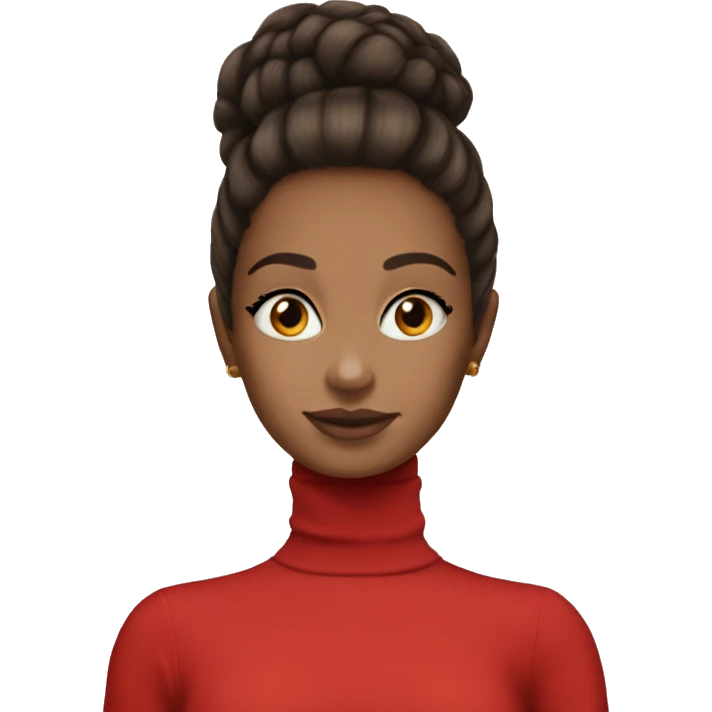 Turtle neck red dress emoji