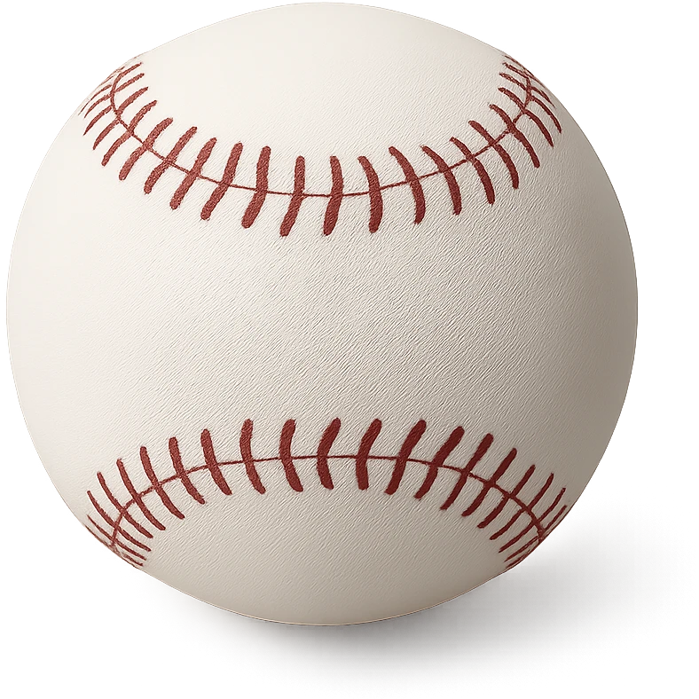 a clean and classic baseball on white background emoji