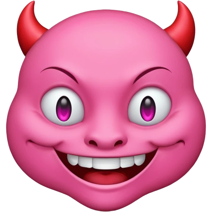 Devil emoji but pink 😈 emoji