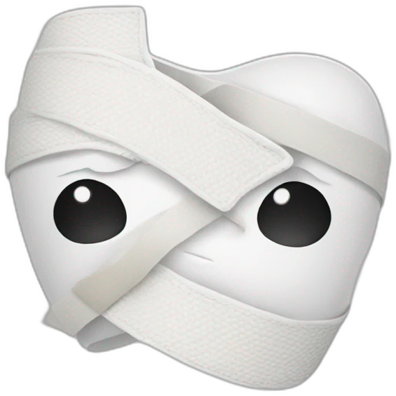 Cœur blanc avec bandage emoji