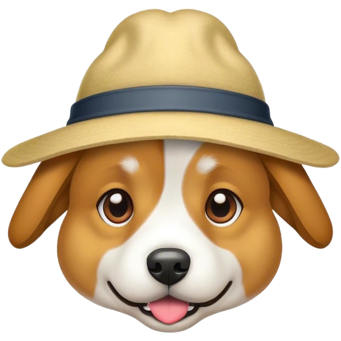 Dog with hat emoji