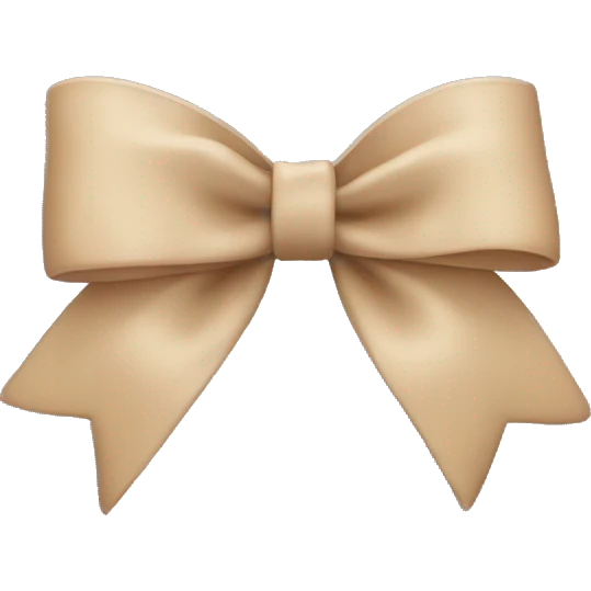 Beige bow emoji