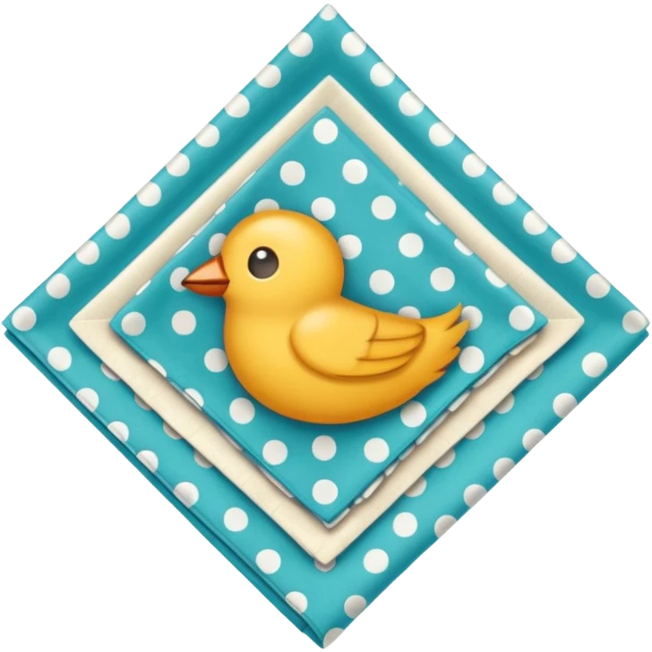 flapped patterned napkin emoji