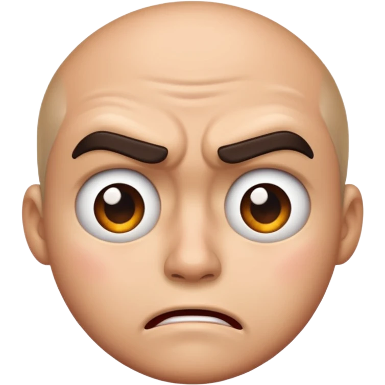 Upset and furious face emoji