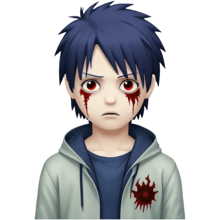 boy zombie with Sasuke's hair emo  emoji