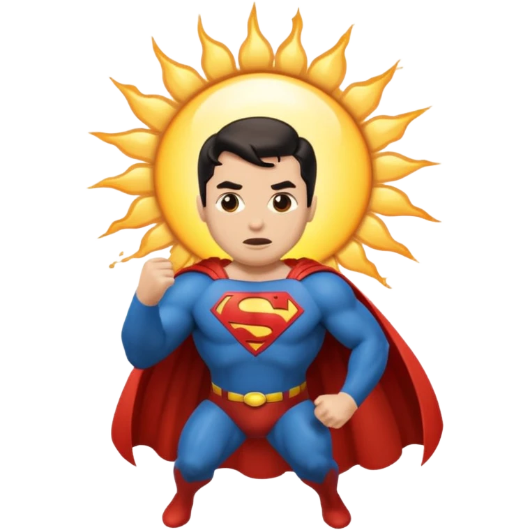 Superman spewing shit in the sun emoji
