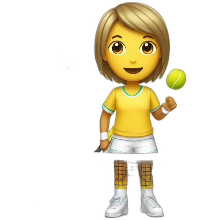 kawaii cute banana tennis player emoji