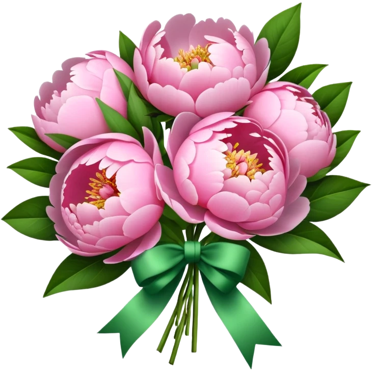 Bouquet of pink peonies  emoji