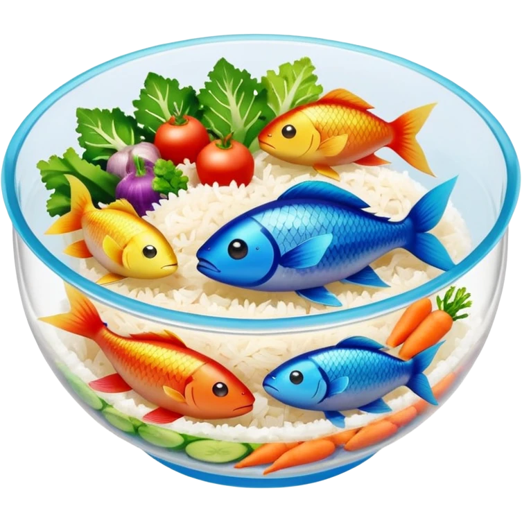 Clear plastic flower shaped pokebowl emoji