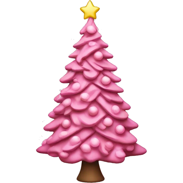 pink christmas tree emoji