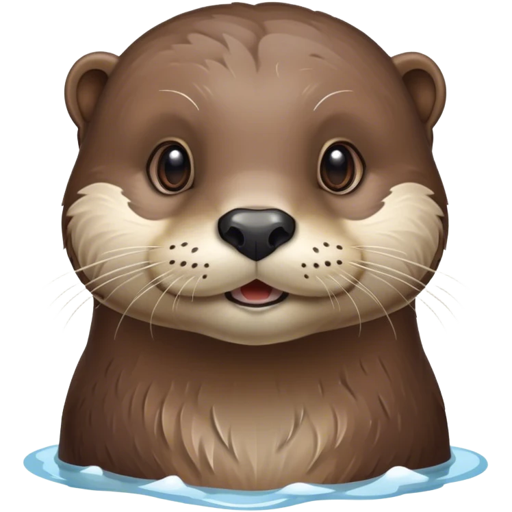 Ice on top of an otter's head. emoji