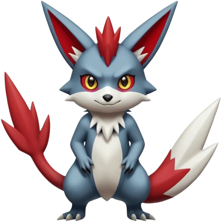 Victini-Zoroark-Zangoose-Fakémon-hybrid-creature (full body)  emoji