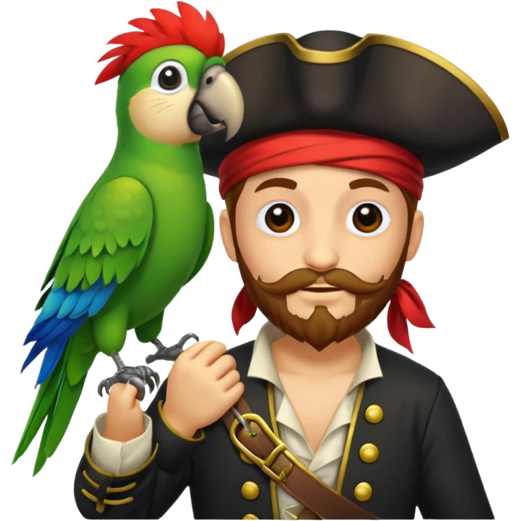 pirate and parrot emoji