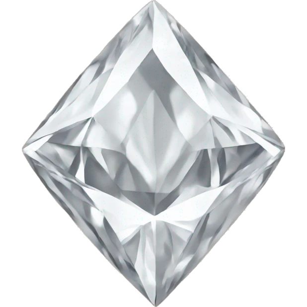 White diamond with almond cut wrapped in gold emoji