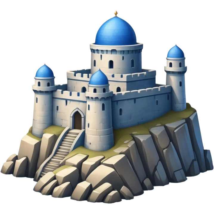 blue-domed fortress on the rock emoji