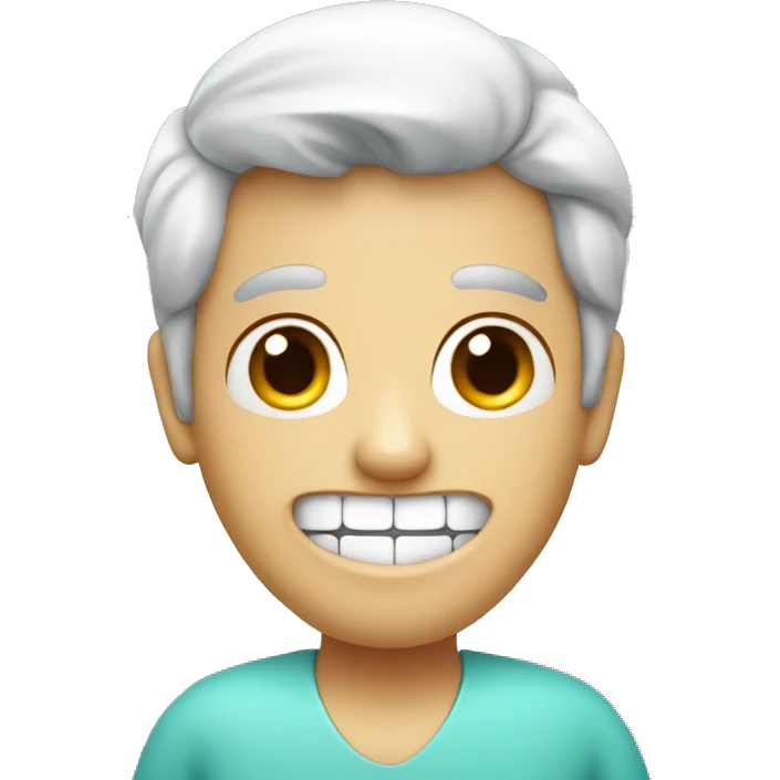 dentist with teeth emoji