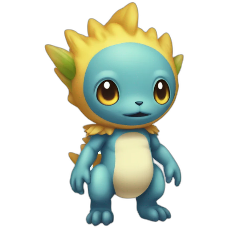 baby Digimon creature with body emoji