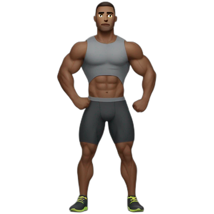 muscular man with underarmour emoji