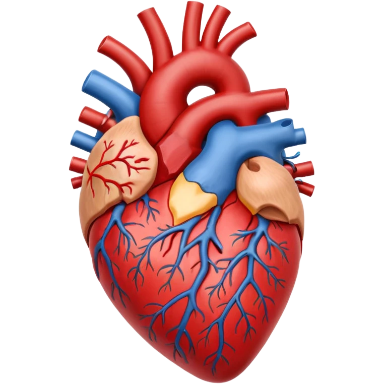 Human heart medical image in professional look emoji