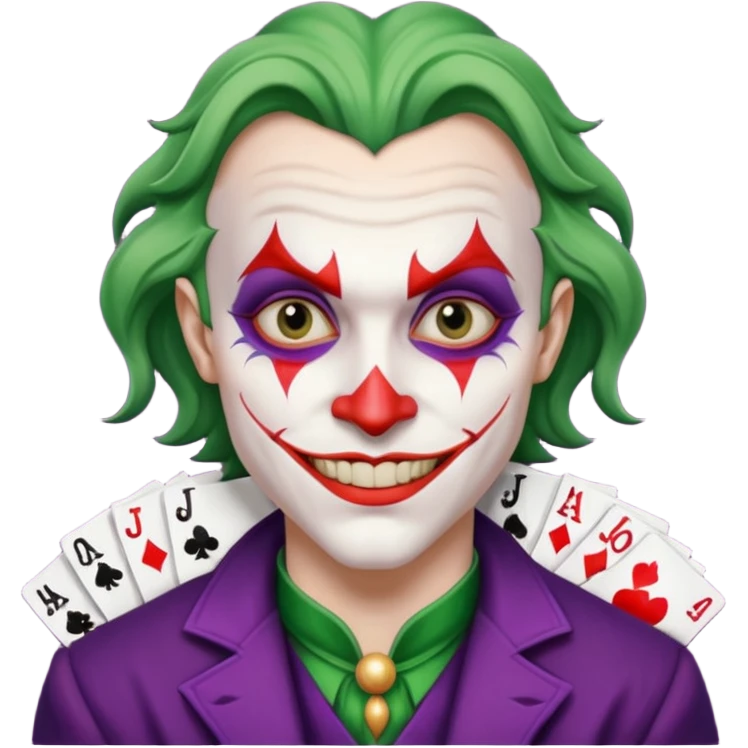 crazy colorful human jolly joker from poker, medieval era emoji