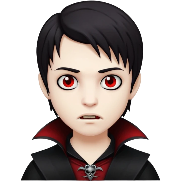 pale skin emo dark hair boy vampire emoji
