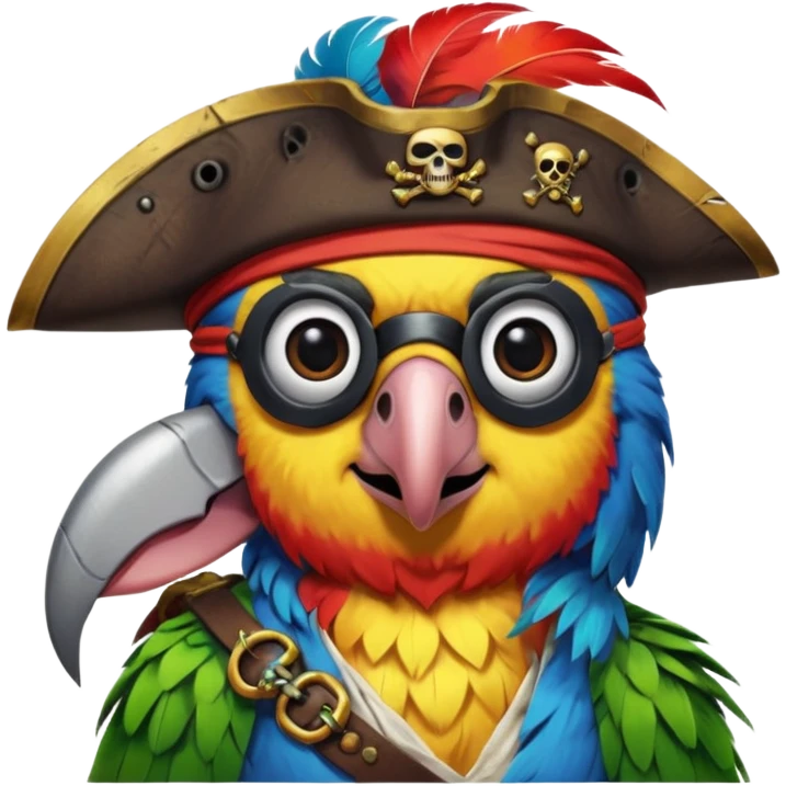 pirate and parrot emoji