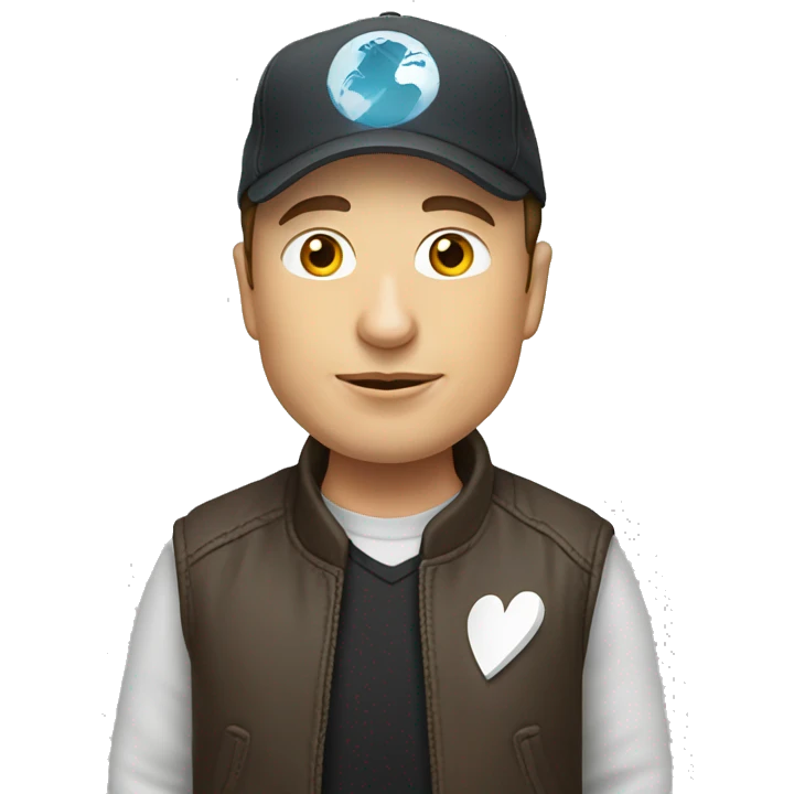 Elon musk wearing cap emoji