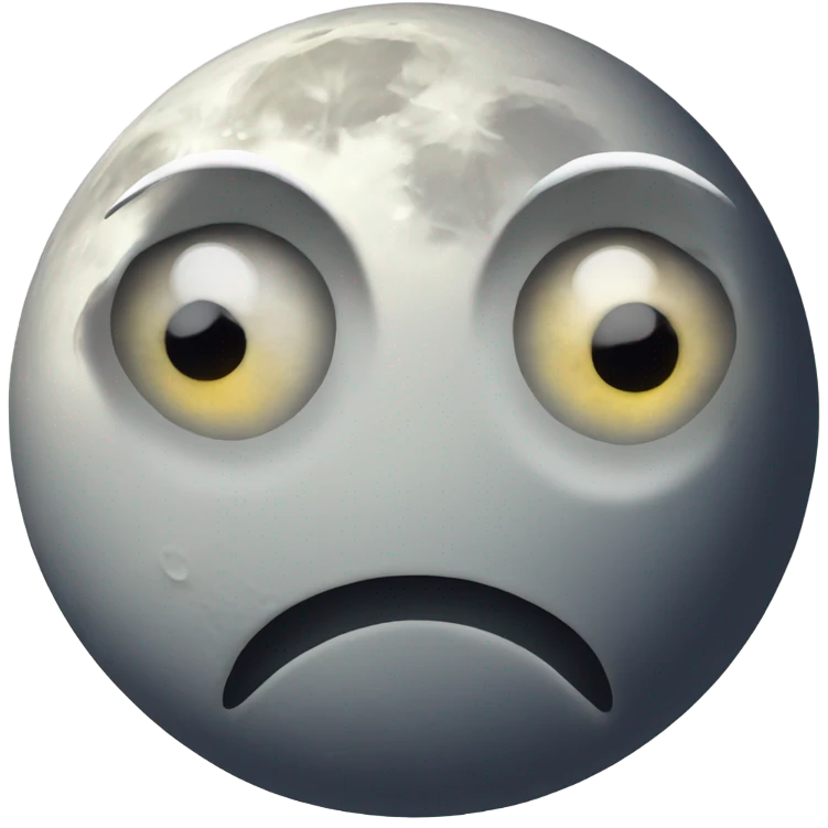 Moon with eyes emoji
