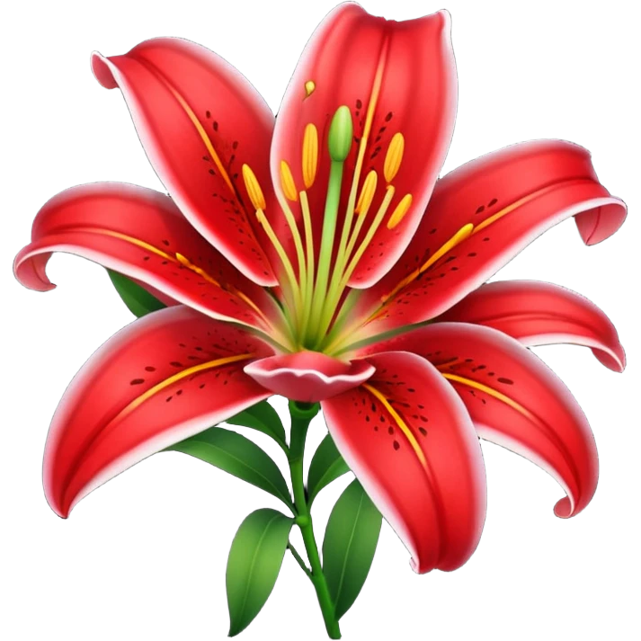 Red lily emoji