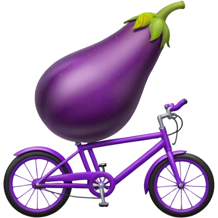 egg plant riding a bike emoji