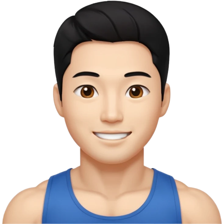 Koreli bir erkek ama çok yakışık lı ve kaslı saçı dümdüz saç çok daha fazla emoji