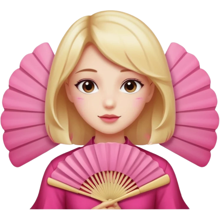Clean girl pink fan and I love rose emoji