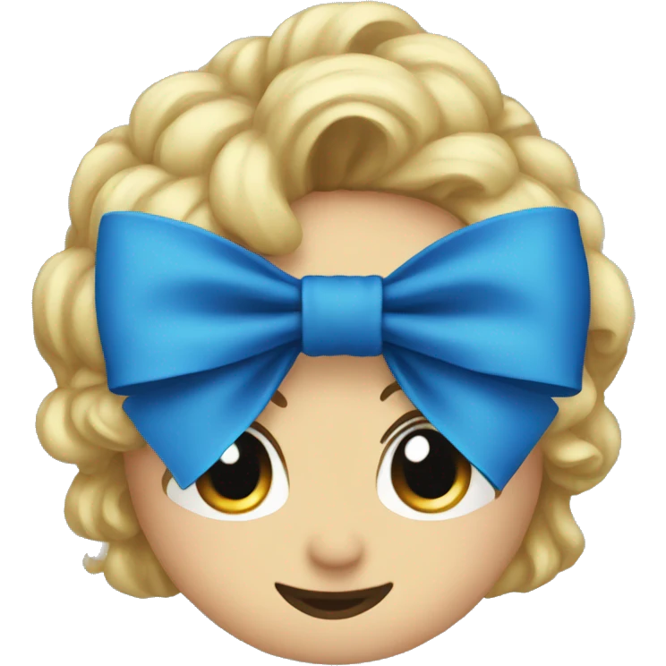 Blue bow emoji