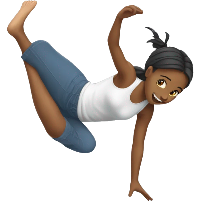 girl doing backflip emoji