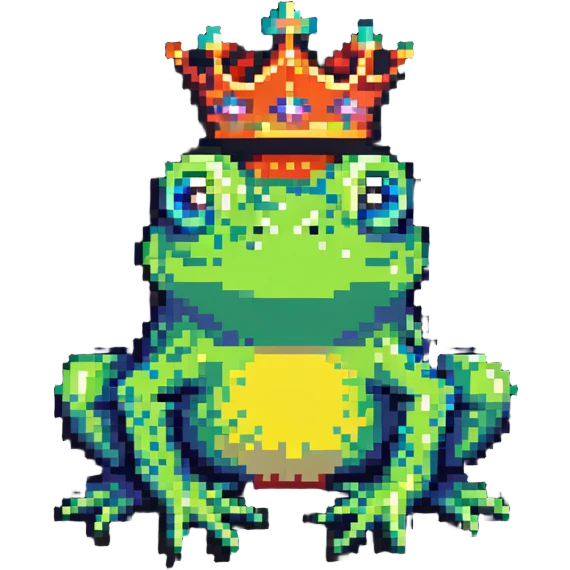 crowned frog emoji