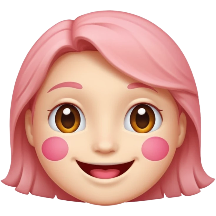 Blushing happy face emoji