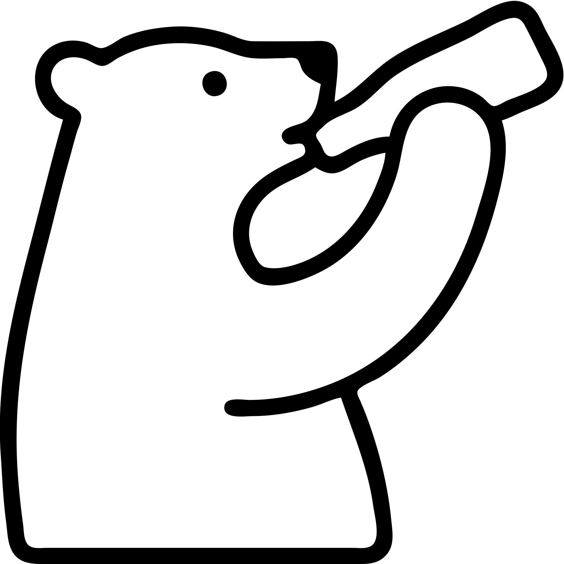 white polar bear drinking Coke, outlined icon emoji