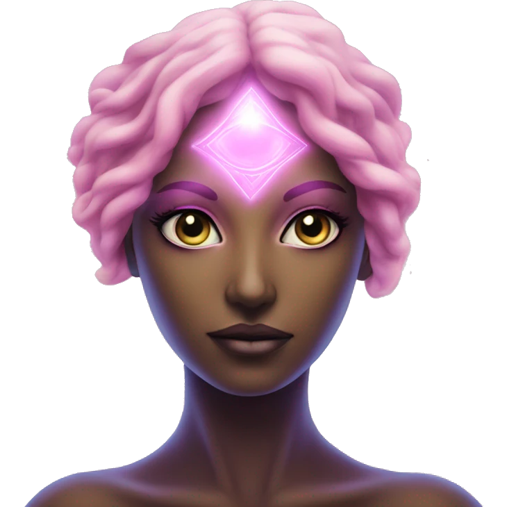 Pleiadian woman female third eye pink emoji