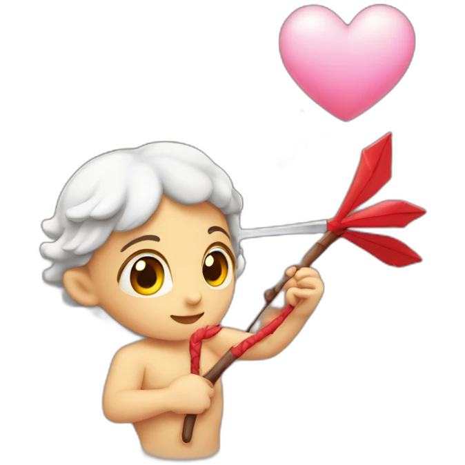 Cupido lanza una flecha de amor emoji