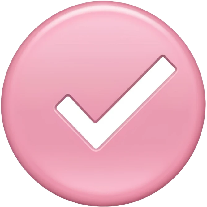 baby pink check mark emoji