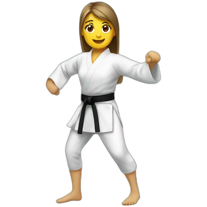karate girl in pantyhose emoji