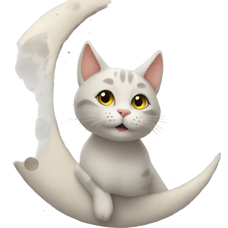 cat on moon  emoji