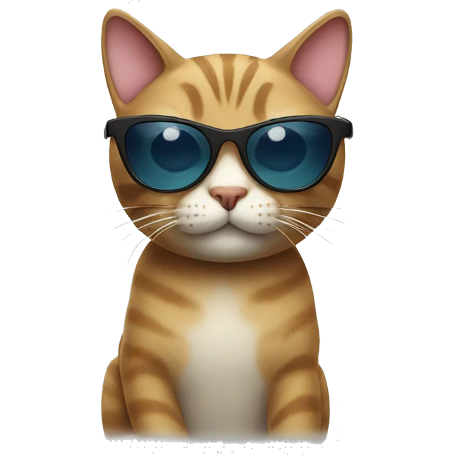Cat with sunglasses emoji