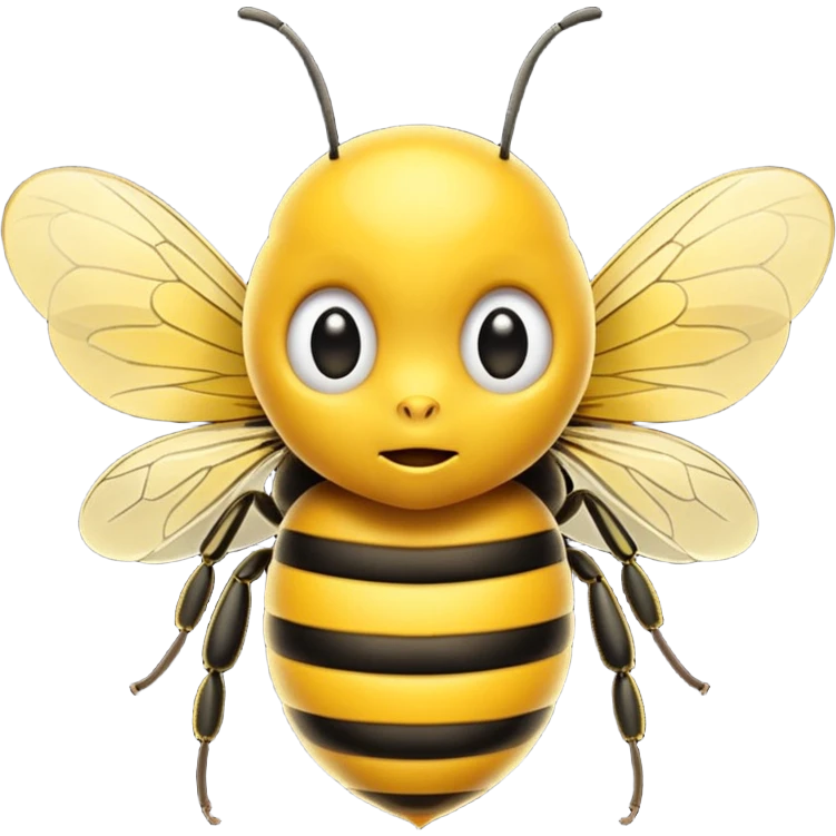 A surprised bee emoji