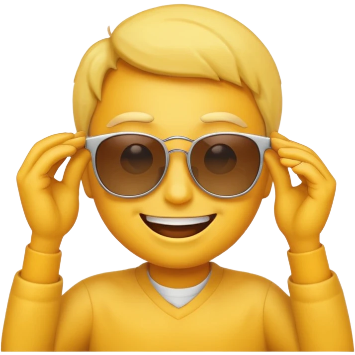 an emoji pulling down his sunglasses looking emoji